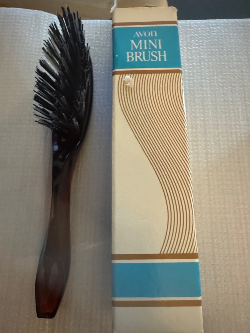 Avon Brown and Black Mini Hair Brush